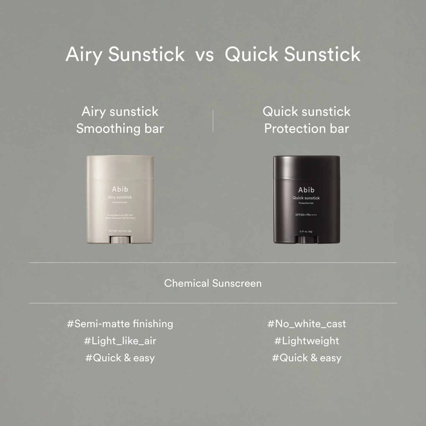 Abib Airy Sunstick Smoothing Bar SPF50+ PA++++ 23 g