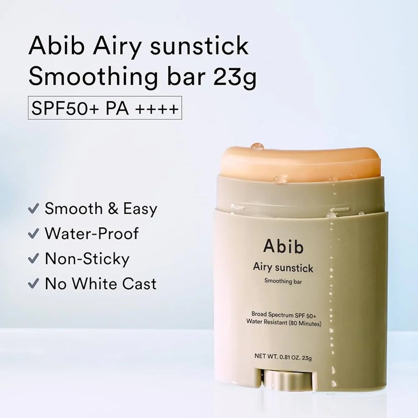 Abib Airy Sunstick Smoothing Bar SPF50+ PA++++ 23 g