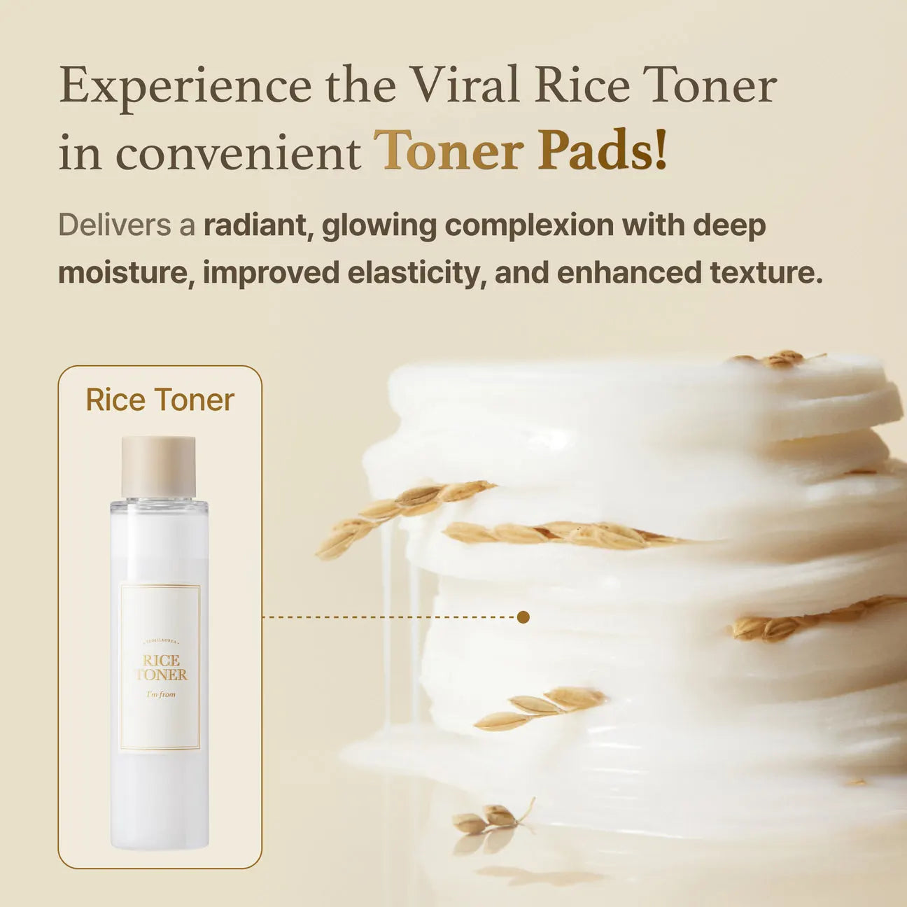 I'M FROM Rice Toner Pads 140 ml / 60 pads